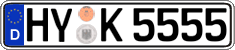 German license plate, Regular plates