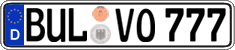 German license plate, Regular plates