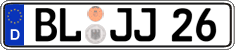 German license plate, Regular plates