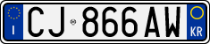 License plate of Italy, Cars (1994 year series)