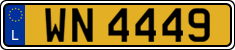 License plate of Luxembourg, 2003 year system