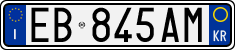 License plate of Italy, Cars (1994 year series)