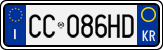License plate of Italy, Cars (1994 year series)