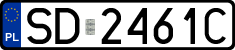 License plates of Poland, Regular car plates