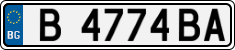 License plate of Bulgaria, Cars