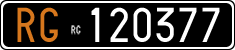 License plate of Italy, Cars (1927 year series)