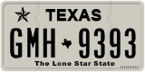 Texas, Regular plates (2012) (АBC-1234)