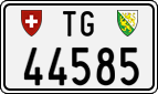 License plate of Switzerland, Cars