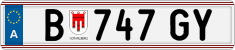 License plate of Austria, Regular plates