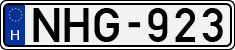license plates of Hungary, Cars (1990)