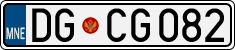 License plate of Montenegro, Cars