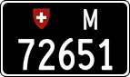 License plate of Switzerland, Military (black)