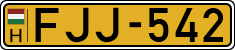 license plates of Hungary, Commercial vehicles (1990)