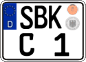 German license plate, Regular plates
