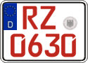 German license plate, Red license plates