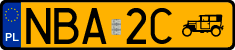 License plates of Poland, Oldtimers