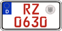 German license plate, Red license plates