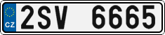 License plate of the Czech Republic, Cars (2001)
