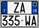 License plate of Italy, Cars (1994 year series)