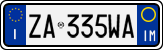 License plate of Italy, Cars (1994 year series)