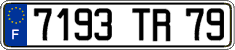 French license plate, FNI