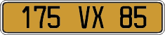 French license plate, FNI