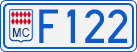 License plate of Monaco, Cars