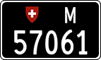 License plate of Switzerland, Military (black)
