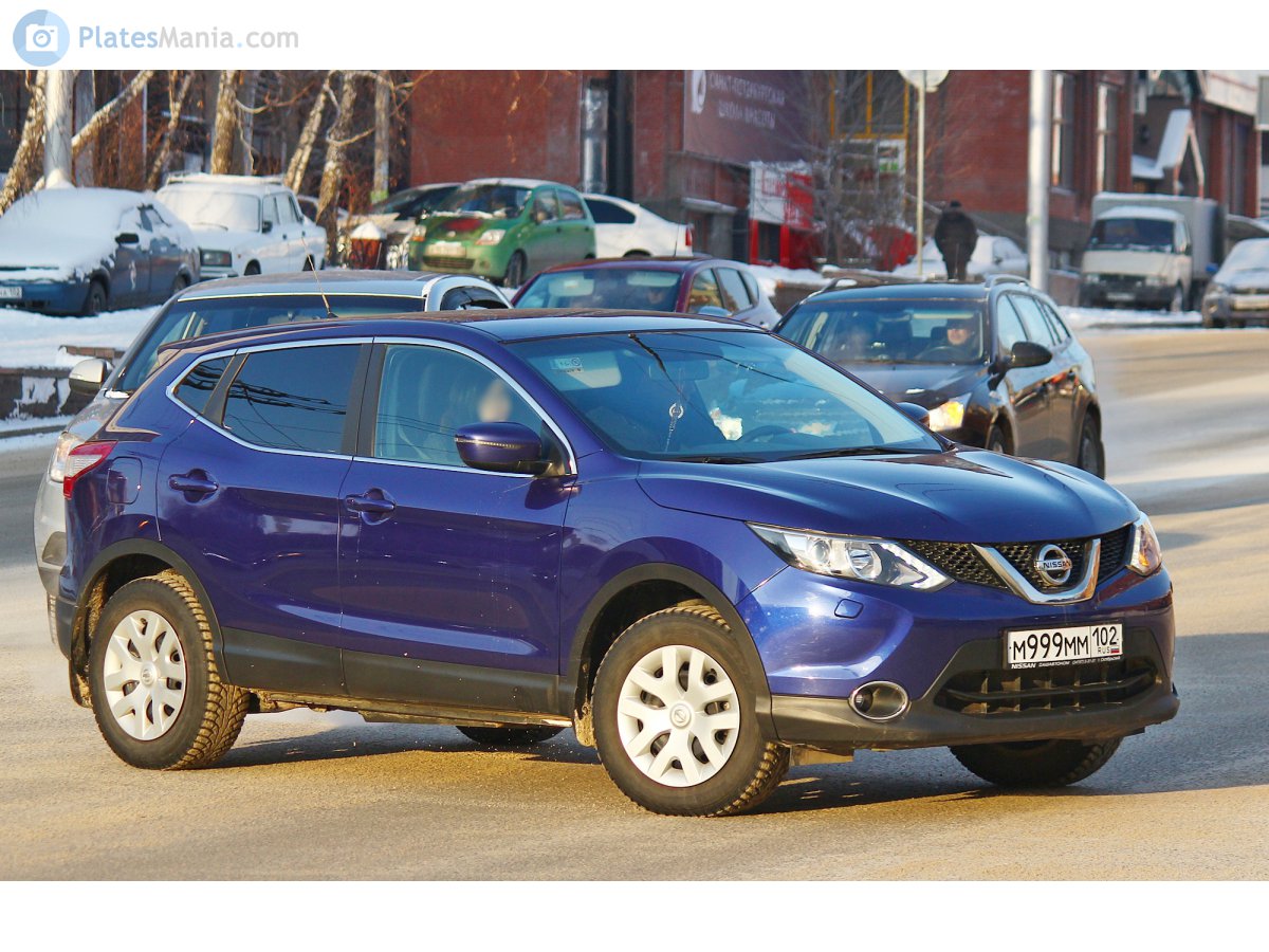 м 999 мм 102, Nissan Qashqai 2nd gen (J11), 2014–2017 (–2019 for others)