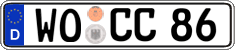German license plate, Regular plates
