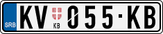 License plate of Serbia, Cars