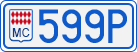 License plate of Monaco, Cars