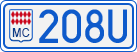 License plate of Monaco, Cars
