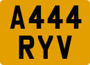 License plate of the United Kingdom, 1983 year system
