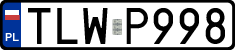 License plates of Poland, Regular car plates