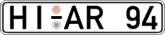 German license plate, Regular plates