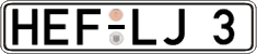 German license plate, Regular plates
