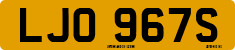 License plate of the United Kingdom, 1963 year system