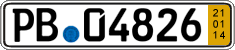 German license plate, Short-term transit plates