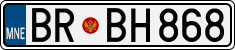 License plate of Montenegro, Cars
