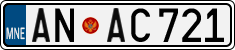 License plate of Montenegro, Cars