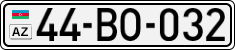 License plate of Azerbaijan, Cars