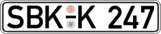 German license plate, Regular plates