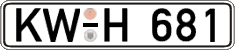 German license plate, Regular plates