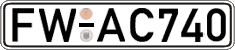 German license plate, Regular plates