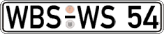 German license plate, Regular plates