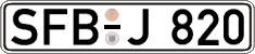 German license plate, Regular plates