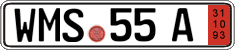 German license plate, Export transit plates