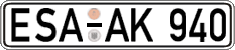 German license plate, Regular plates