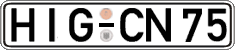 German license plate, Regular plates
